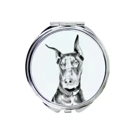 doberman-dobermann-i-lusterko-kieszonkowe-z-psem-personalizowane-luster