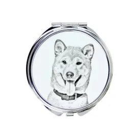 shiba-inu-lusterko-kieszonkowe-z-psem-personalizowane-lusterko-do-torebk
