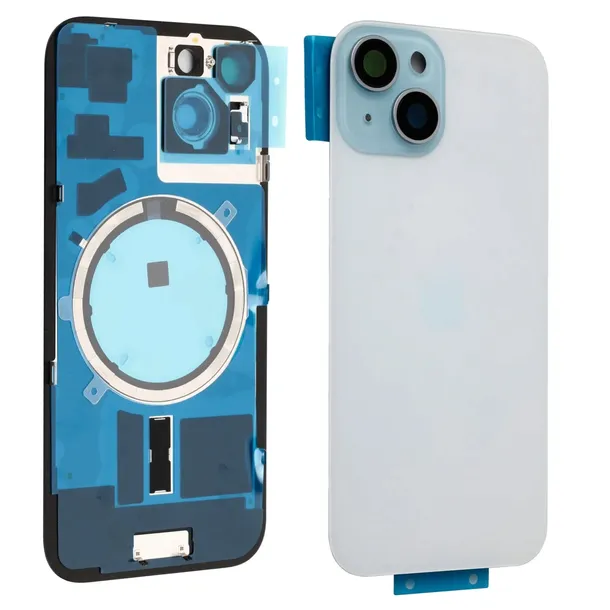 Klapka baterii z ramką i magnesami magsafe do iPhone 15, Błękitny