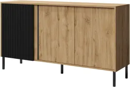 komoda-mia-2-145cm-meble-do-salonu-mia-mdf-dab-odwieczny-czarny