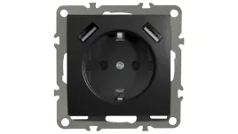 quadra-gniazdo-schuko-2x-usb-2-1a-czarne-matowe