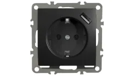 quadra-gniazdo-schuko-usb-czarne-matowe