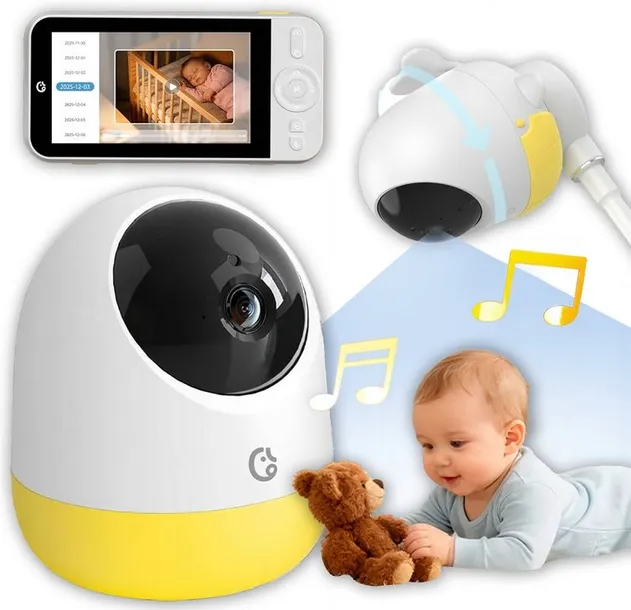 NIANIA ELEKTRONICZNA 2K UHD 5” Bez Wi-Fi, Zoom 5x, 360, 6000mAh, SD 32GB