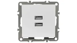 quadra-gniazdo-2x-usb-2-1a-biale