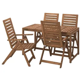 ikea-nammaro-stol-4-krzesla-rozkladane-ogrod-taras-jasnobrazowy-140cm
