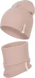 komplet-dzieciecy-czapka-beanie-komin-bezowy-heyo