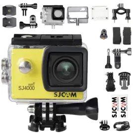 kamera-sportowa-sjcam-sj4000-wifi-zolta-4k-uhd-wodoodporna-akcesoria