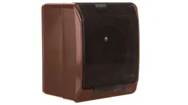 hermes-gniazdo-pojedyncze-z-u-brazowe-z-klapka-transparentna-2p-z-ip44-0
