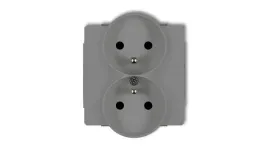 deco-gniazdo-podwojne-do-ramki-z-u-szary-mat-27dgpr-2zp