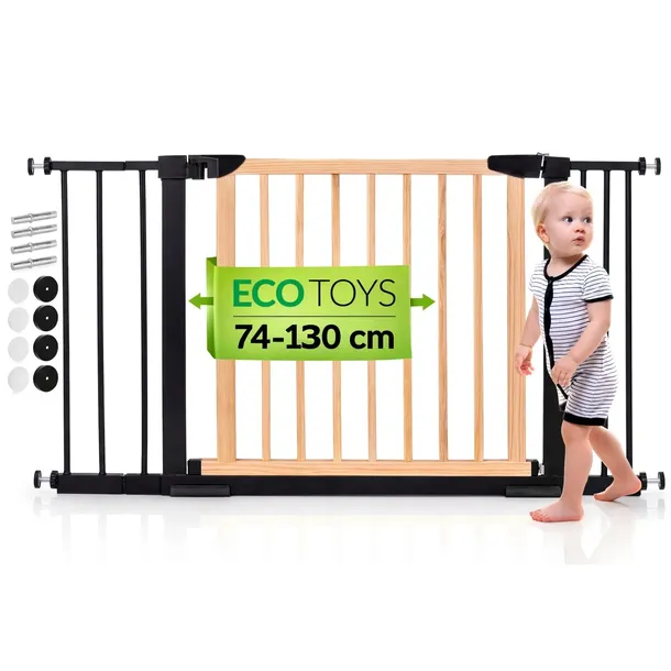 BRAMKA Barierka ZABEZPIECZAJĄCA OCHRONNA do drzwi schodów 74-130cm LOFT