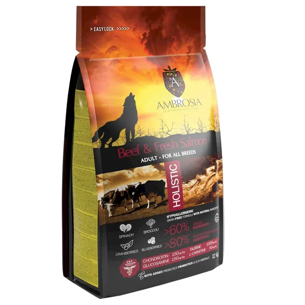 Ambrosia Adult Beef Salmon Karma Dla Psa Wołowina Łosoś 12kg
