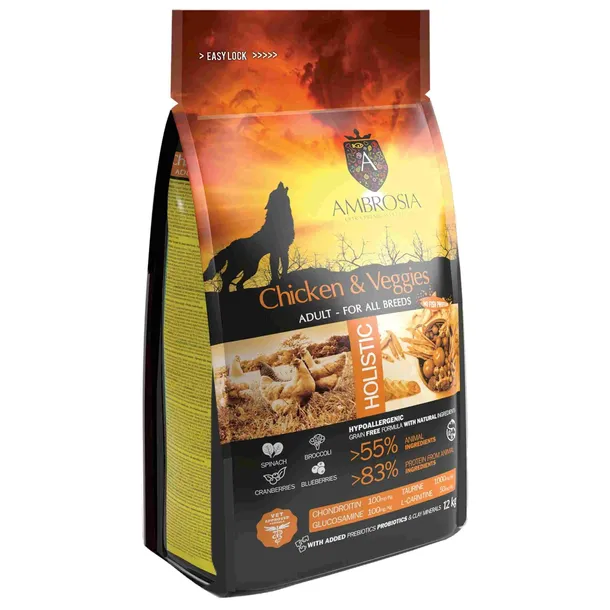 Ambrosia Adult Chicken Karma Dla Psa Kurczak Warzywa Wszystkie Rasy 12kg