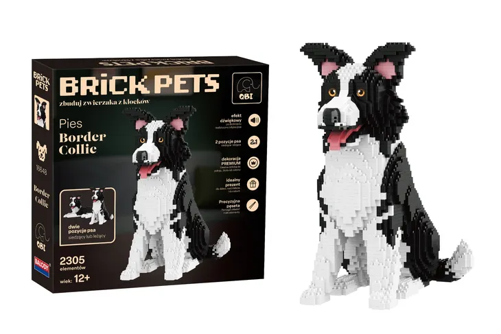 Klocki Konstrukcyjne PIES 2W1 BORDER COLLIE 2305 Elementów