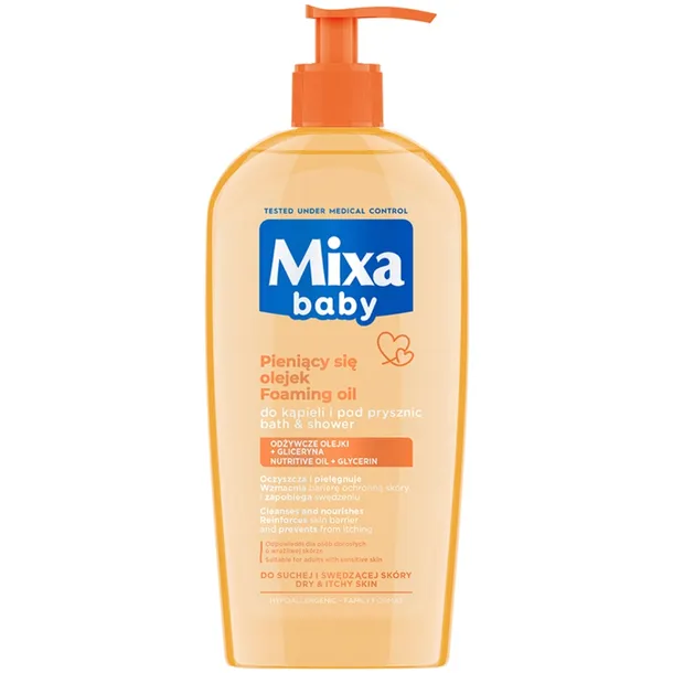 Mixa Baby Delikatny Płyn Do Kąpieli I Mycia Z Pieniącym Olejkiem 400ml