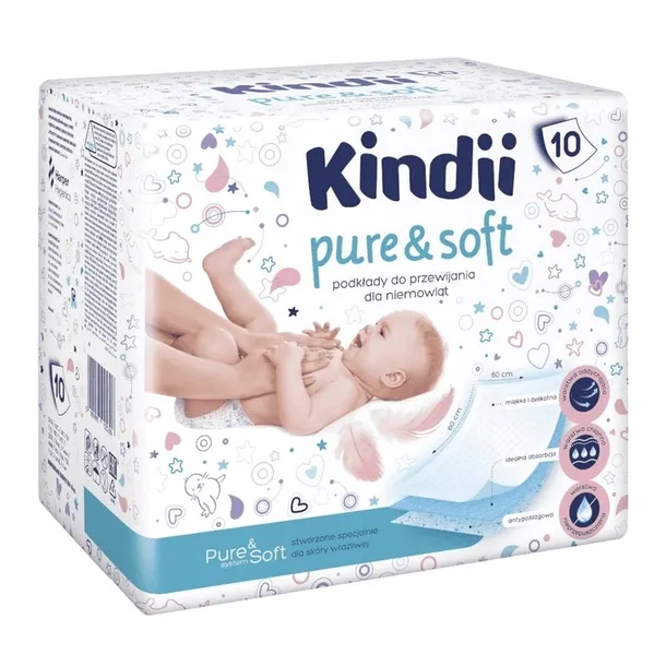 KINDII PURE&SOFT podkłady dla niemowląt 60x60