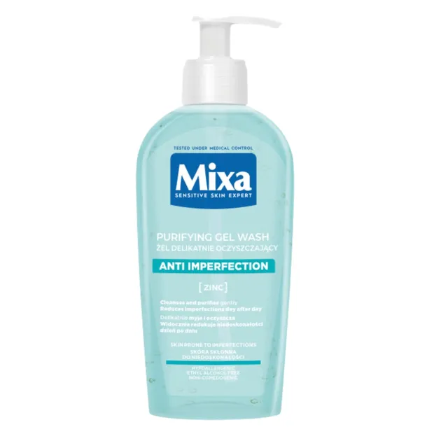 Mixa Anti Imperfection Oczyszczający Żel Do Twarzy Z Cynkiem 200ml