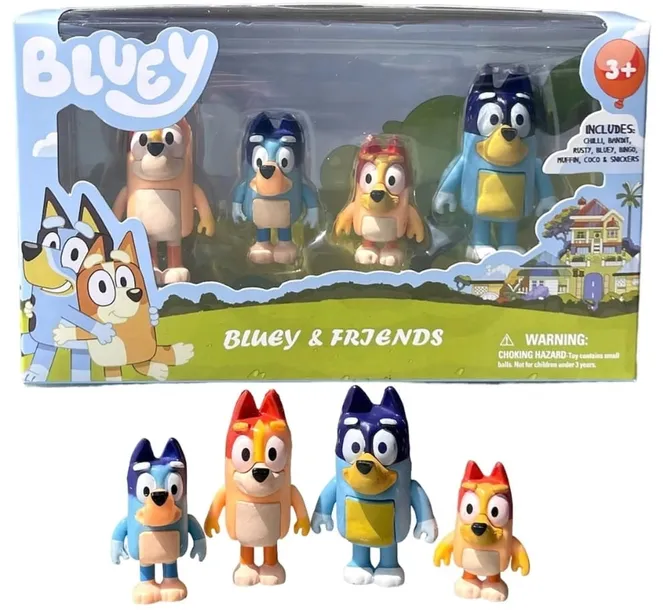 Zestaw figurek Bluey & Friends 4 szt Rodzina Blue