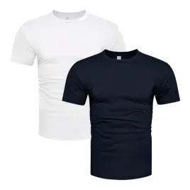2-pak-zestaw-premium-meski-t-shirt-koszulka-bialy-granatowy-s