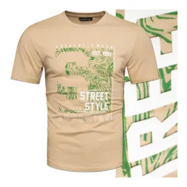 koszulka-meska-100percent-bawelna-bezowa-z-nadrukiem-t-shirt-meski-rozmiar-xxl