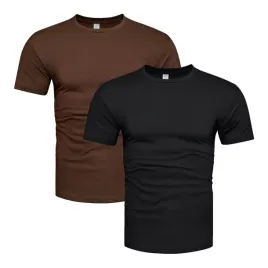 2-pak-zestaw-premium-meski-t-shirt-koszulka-czarny-brazowy-xxl