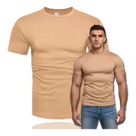 koszulka-meska-t-shirt-meski-premium-r-s-bawelniana-bez-nadruku-bezowa