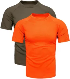 dwupak-meski-t-shirt-khaki-i-pomaranczowy-2pak-m
