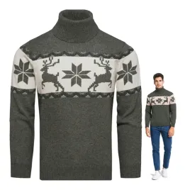 swiateczny-sweter-meski-welniany-z-golfem-norweski-wzor-zielony-xl