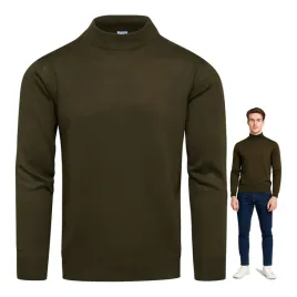 sweter-meski-polgolf-bawelniany-khaki-z-niskim-golfem-l
