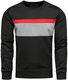 bluza-meska-czarna-w-pasy-bez-kaptura-l