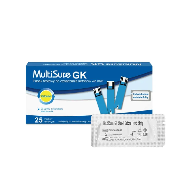 Paski ketonowe MultiSure GK dieta keto 25 szt