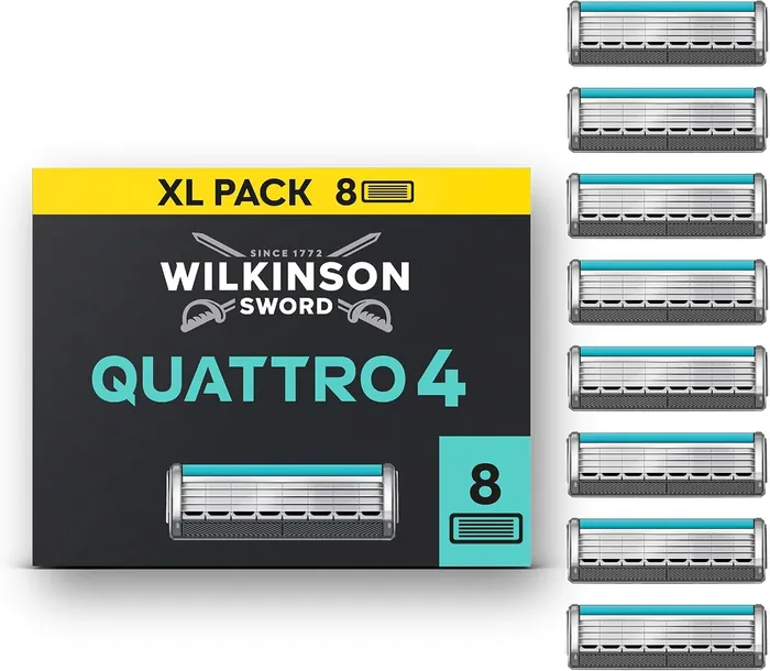 Wilkinson Sword Quattro Titanium wkłady do maszynek 8 szt dla mężczyzn