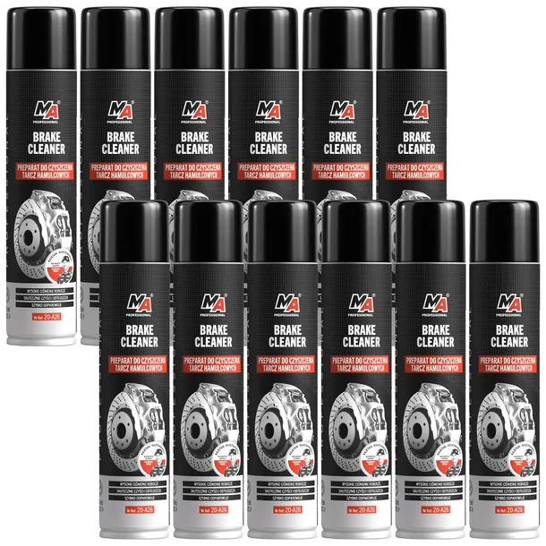 Zmywacz do HAMULCÓW 600ml do TARCZ hamulcowych Brake Cleaner MA PRO - 12szt