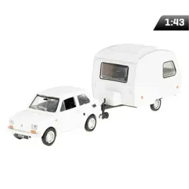 model-autko-1-43-fiat-126p-przyczepa-kemping-bialy