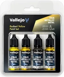 vallejo-77259-true-metallic-metal-zestaw-4-farb-radiant-yellow-4-x-18-ml