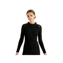 sweter-damska-naf-naf-polina-czarna-ze-stojka-falbanka-z-haftem