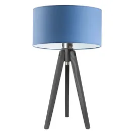 lampka-nocna-biurkowa-drewniana-stolowa-niebieska-trojnog-abazur-led-e27