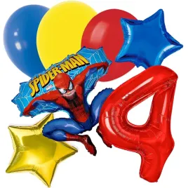 zestaw-balonow-balony-urodzinowe-4-urodziny-spider-man-spiderman-7-szt