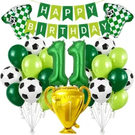 dekoracje-balony-zestaw-balonow-pilka-nozna-football-11-urodziny-23-szt
