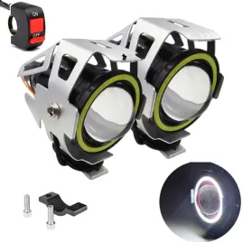 halogeny-motocyklowe-led-u7-cree-komplet-2szt-srebrne-bialy-ring-3000lm