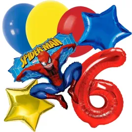 zestaw-balonow-balony-urodzinowe-6-urodziny-spider-man-spiderman-7-szt