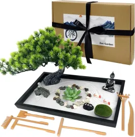 mini-ogrod-zen-30x20-cm-zestaw-z-budda-do-medytacji-taca-i-grabki
