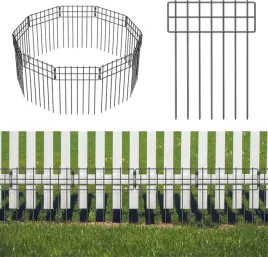 ogrodzenie-ogrodowe-dla-zwierzat-10-paneli-czarne-42x305-cm