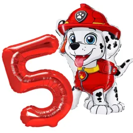 balony-urodzinowe-5-urodziny-marshall-psi-patrol-paw-patrol-2-szt