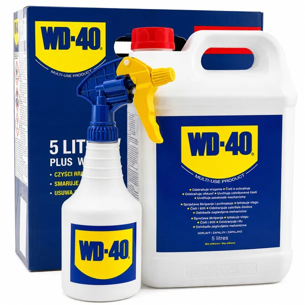WD-40 Preparat Wielofunkcyjny SMAR ODRDZEWIACZ 5L + Butelka Atomizer