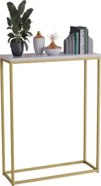 nowoczesna-konsola-przedpokoj-loft-waska-60x20h80-zlota-bialy-polysk