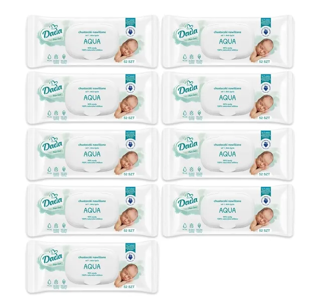 Chusteczki dla niemowląt Dada Aqua Pure Care 99% wody 9x52 468 szt.