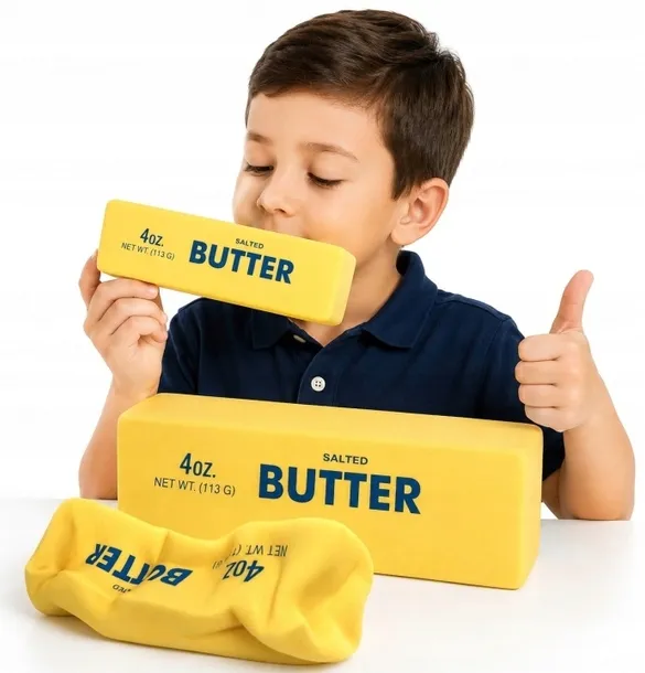 GNIOTEK MASŁO BUTTER SQUISHY ANTYSTRESOWY SLOW RISING KOSTKA MASŁA