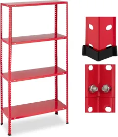 regal-metalowy-1475x755x305-cm-4-polki-nosnosc-160-kg-czerwony