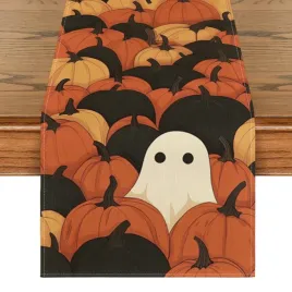 bieznik-halloween-40x140-cm-duch-dynie-kwiaty-liscie-pomaranczowy