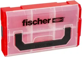 fischer-fixtainer-czerwony-pudelko-na-sruby-i-kolki-z-6-przegrodami